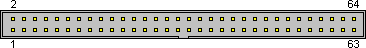 64 pin IDC female connector layout